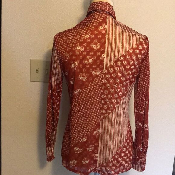 Multicolor Vintage J.Mohilet Women Blouse Size S - Picture 11 of 15